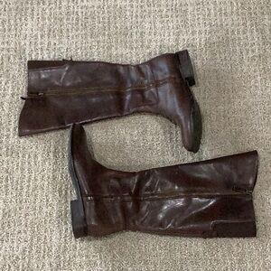 Franco Sarto Brown Leather Boots